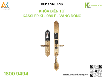 Khóa điện tử Kassler KL-989 F- Vàng Đồng